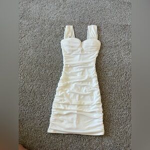 Windsor Elegant White Ruched Dress